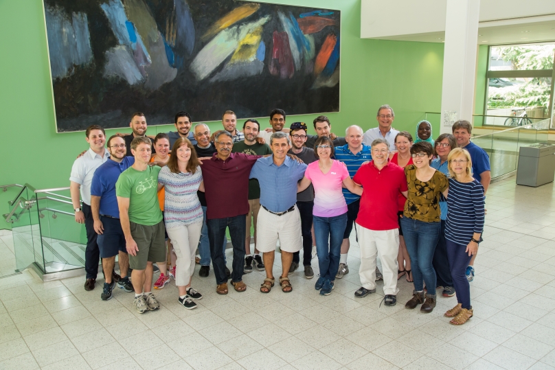 Professors in the friends center.